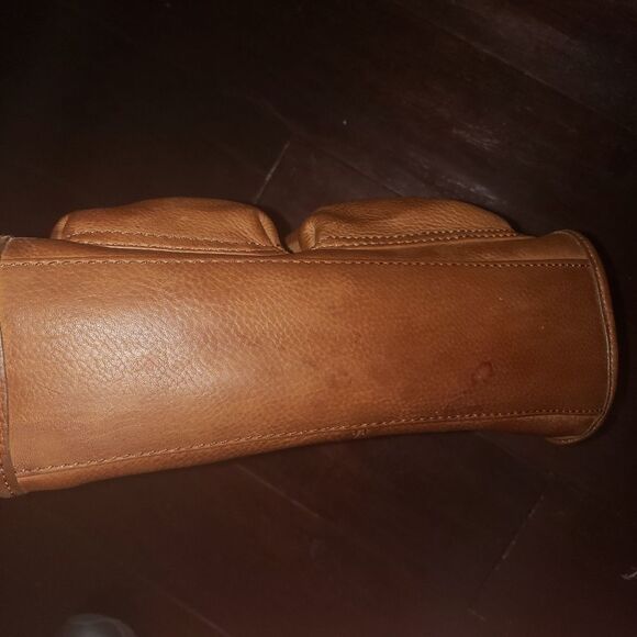 Fossil.Brown Pebbled Leather Crossbody Bag Purse - Picture 4 of 4